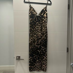 Zara leopard print midi dress